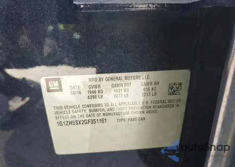 2016 Chevrolet Malibu Premier from USA, damaged, VIN 1G1ZH5SX2GF351161